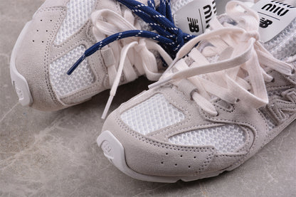 New Balance x Miu Miu 530 SL Suede and Mesh - White